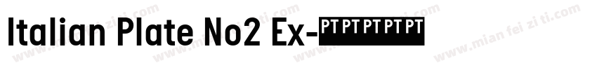 Italian Plate No2 Ex字体转换